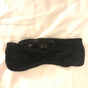 Pink lace black bandeau